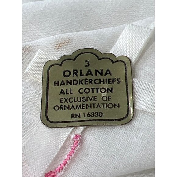 Orlana Vintage Handkerchief Floral Embroidered White All Cotton Granny NEW - Picture 4 of 5